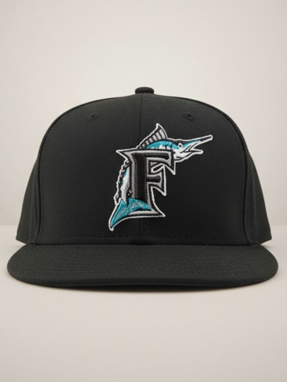 Black Baseball Cap with Marlin 'F' Embroidered Logo